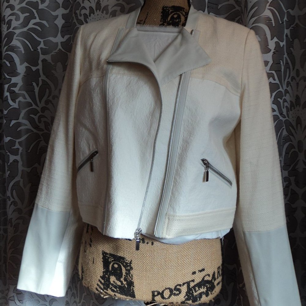 CHICO'S Moto  (Cropped) Jacket -- Size 1